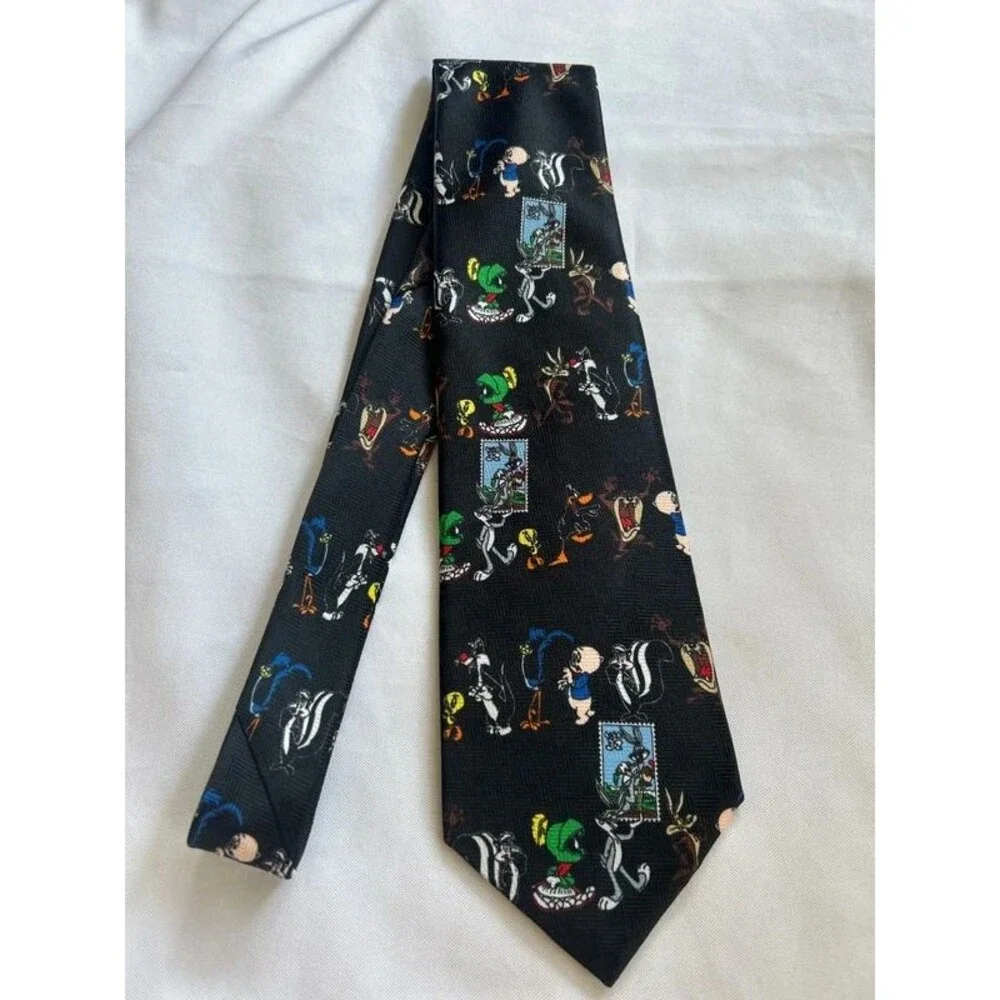Vintage Looney Tunes Stamp Collection Tie Cartoon